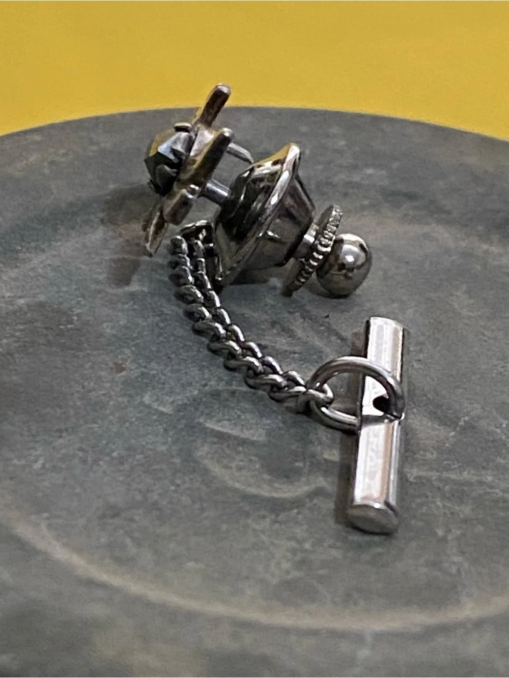 Native American Bell Trading 925 Sterling Hemitite Roadrunner Bird Tie Tack